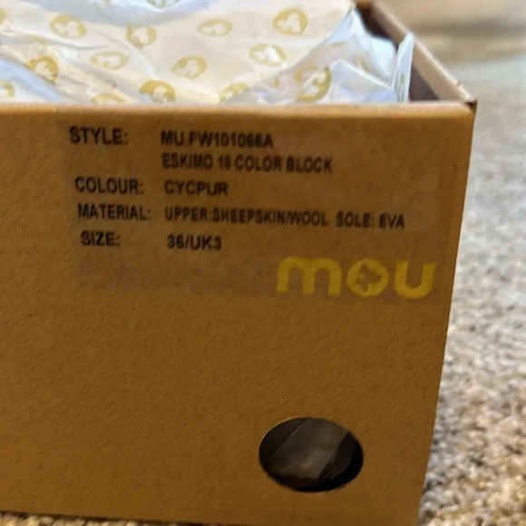 mou mou Eskimo 18 Color Block, Style #MU.Fw101066A, size 36, New in Box - Picture 7 of 8